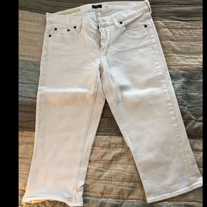 J. Crew white matchstick capri jeans